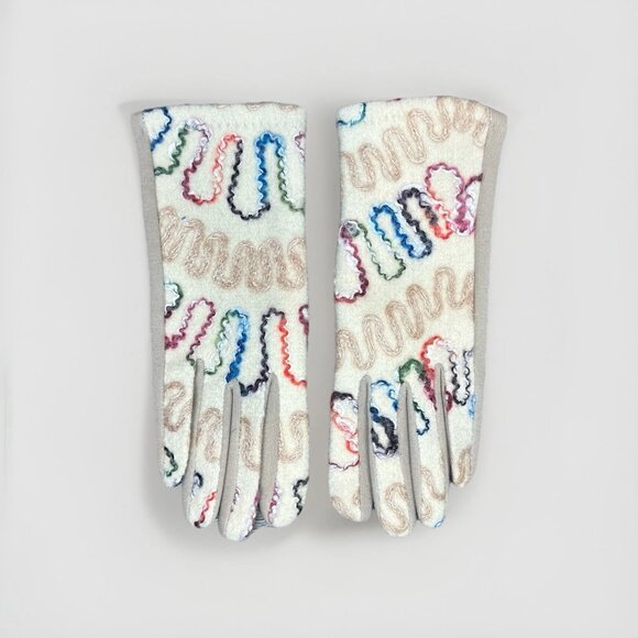 ✨ NEW Magic Touch Embroidered Touch Screen Smart Gloves – One Size Fits Most ✨ - Picture 2 of 7